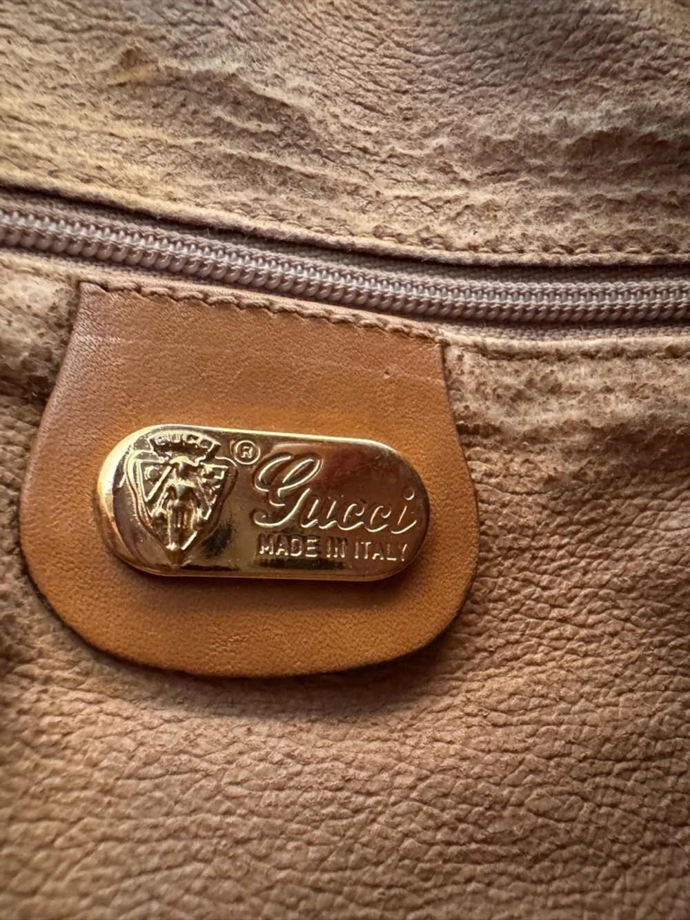 VTG Gucci Micro GG Crossbody Bag Tan Canvas Leather Italy Auth Rare - Picture 10 of 16